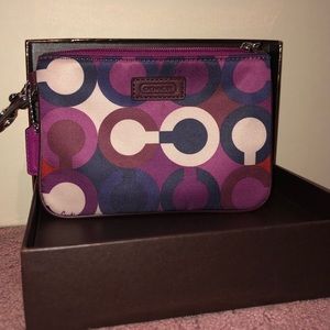 Never Used Multicolor Authentic Coach Wristlet